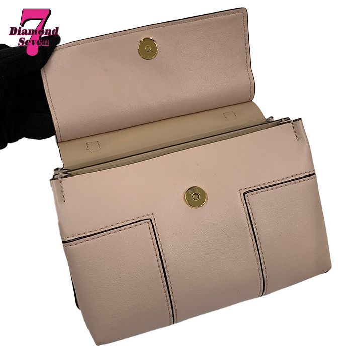 中古】TORY BURCH トリーバーチ 2wayハンドバッグ ブロックティー