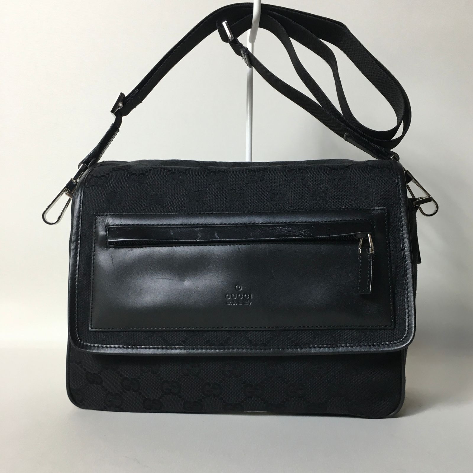 2505-321｜美品｜グッチ GGキャンバス ショルダーバッグ ブラック 2505-321｜美品｜グッチ GGキャンバス ショルダーバッグ