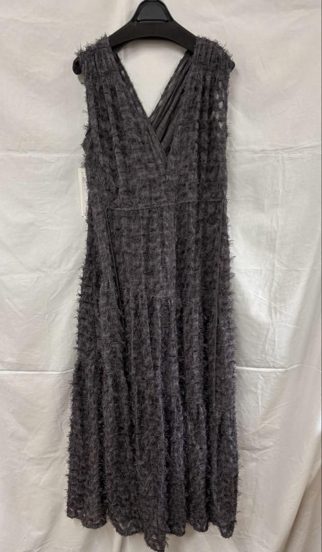 フリンジジャガードカシュクールワンピース フライアイディ