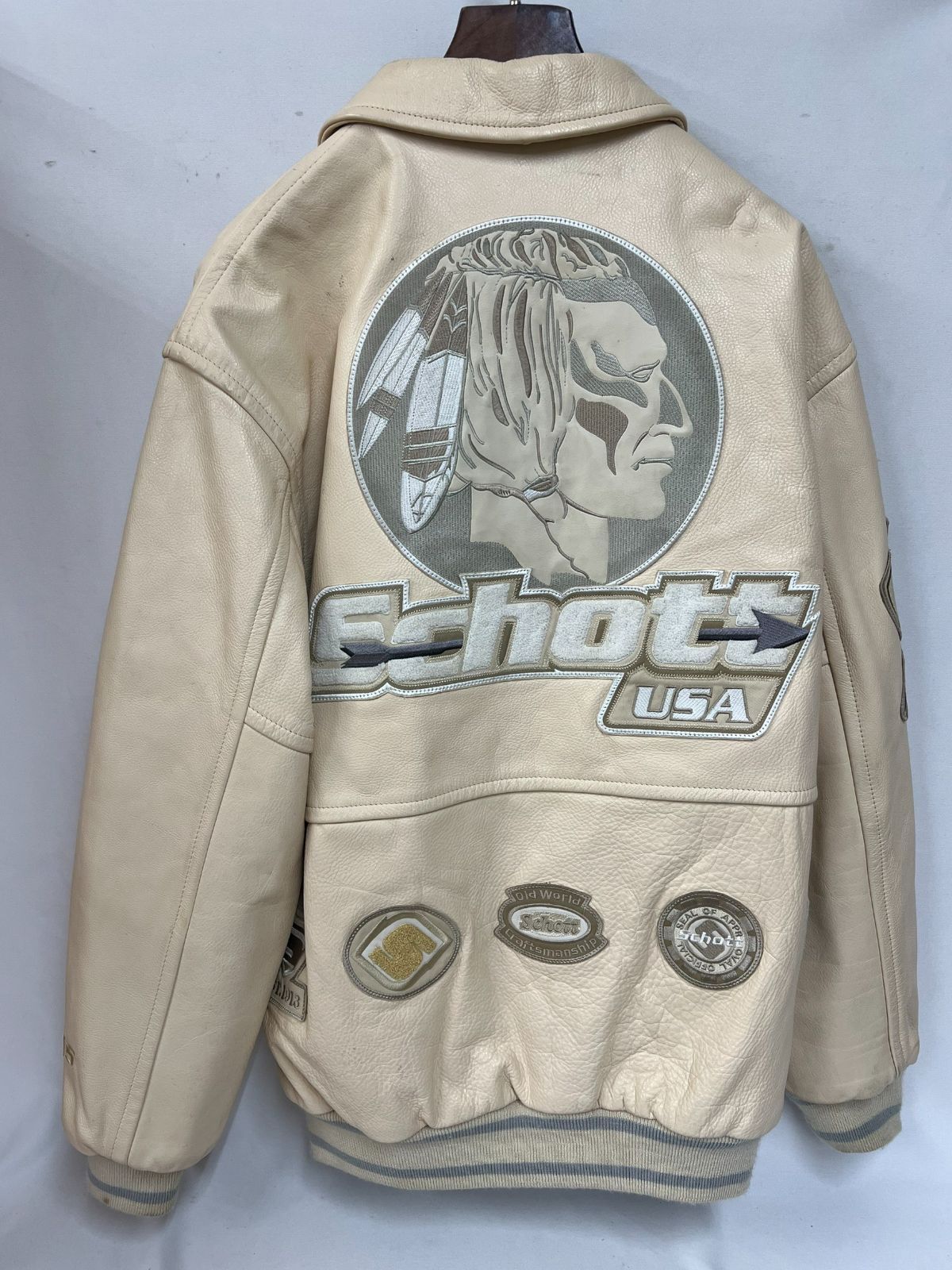 中古】【メンズ】SCHOTT ショット USA レザースタジャン 90s USA