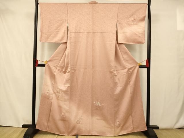 平和屋着物□中国三大刺繍 相良刺繍 訪問着 飾花文 金銀糸 正絹 逸品  