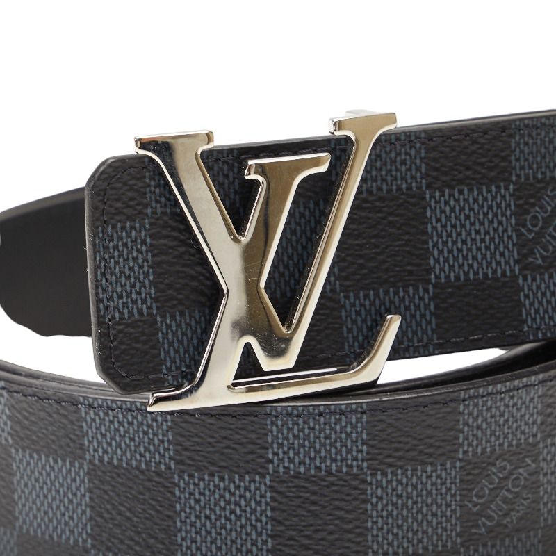 ルイ ヴィトン ダミエ コバルト サンチュール LVイニシャル 40MM M0087 ブラック PVC レザー メンズ LOUIS VUITTON【1-0121326】  - メルカリ