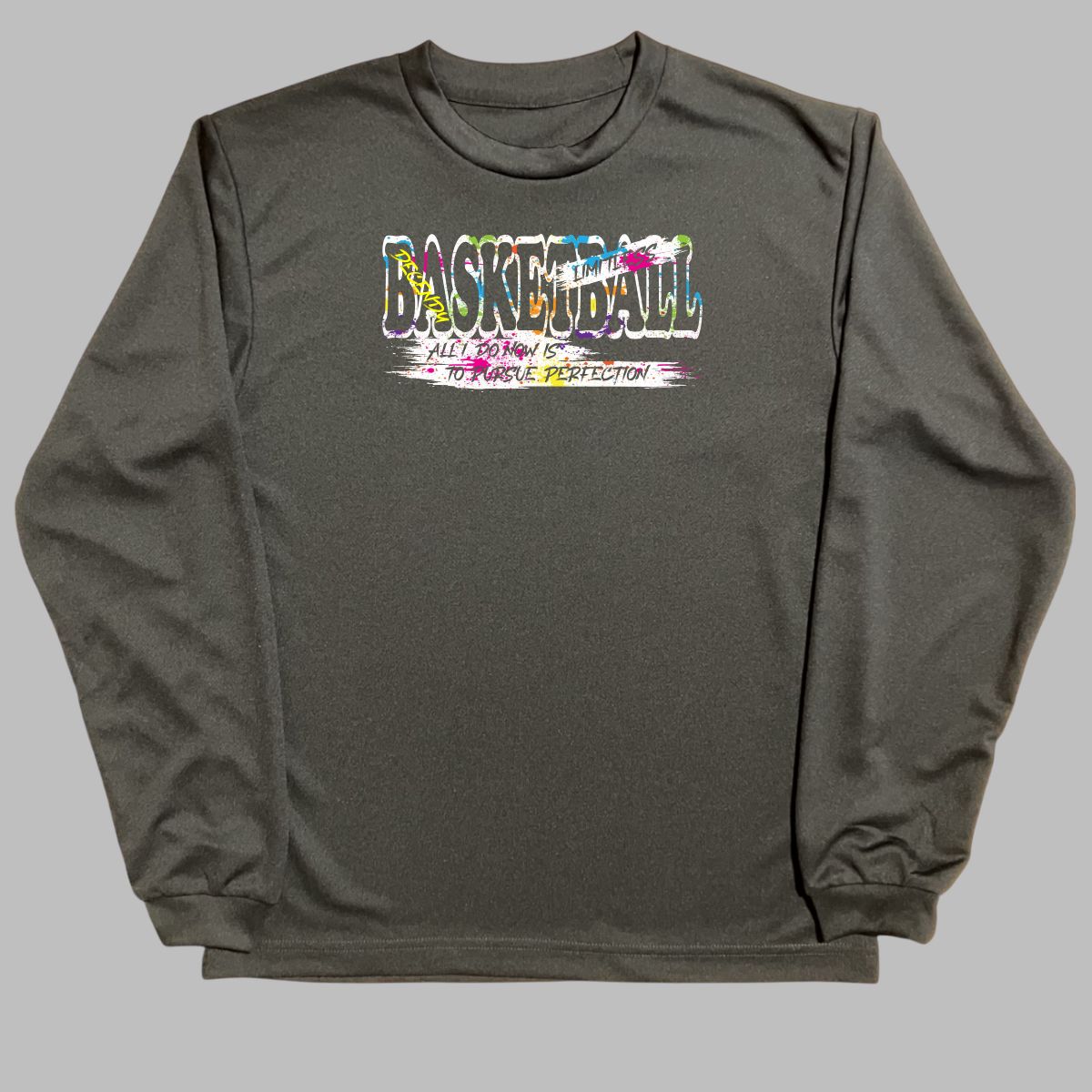 新品 バスケ ロンT ブラック ドライ 長袖 バスケットボール