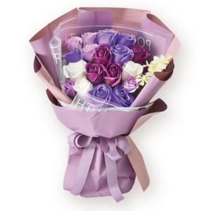 3営業日で発送 ソープフラワー レーヌ 6 ブーケ 8個アソート GR OR PK PU RD YE S-141PU 入数 8