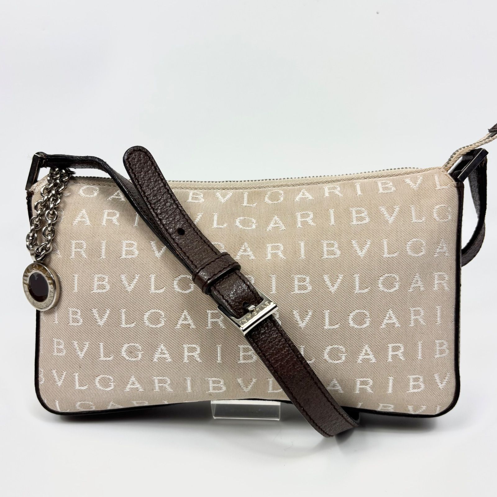 BVLGARI ブルガリ ロゴマニア アクセサリーポーチ ショルダーバッグ 