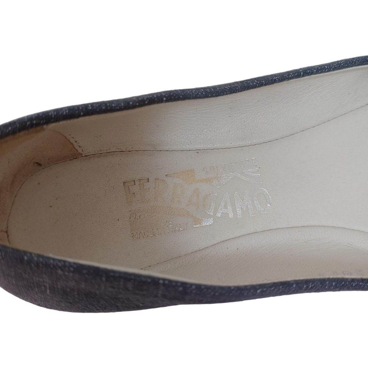 Ferragamo ネイビー フラットシューズ FERRAGAMO サルヴァトーレ フェラガモ ローファー シューズ 靴