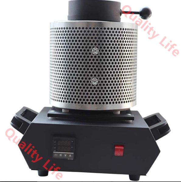 電気溶解炉 金溶解炉 電気溶解炉機械 金銀の鋳造を精製するためのメッシュガード付き金電気製錬炉 デジタル金属溶解機 インゴット製錬所鋳造キット 1kg