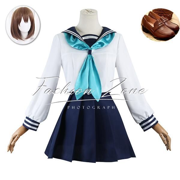 ◆しかのこのこのここしたんたん 風 鹿乃子のこ 制服 コスプレ衣装 ウィッグ 靴 cosplay ハロウィン 演出服 変装