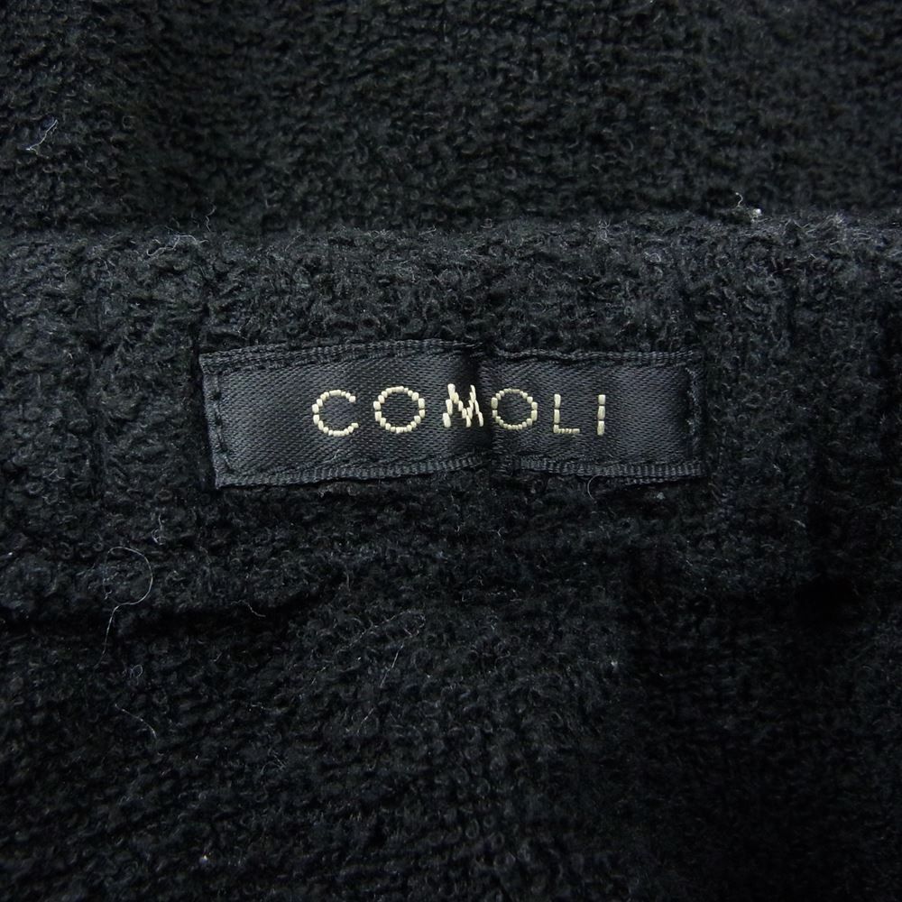 COMOLI◇ボトム/3/コットン/BLK/無地/V01-03022-