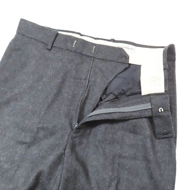 Alexander McQueenチャコールグレースラックスパンツ 美品 アレキサンダーマックイーン ALEXANDER MCQUEEN スラックス