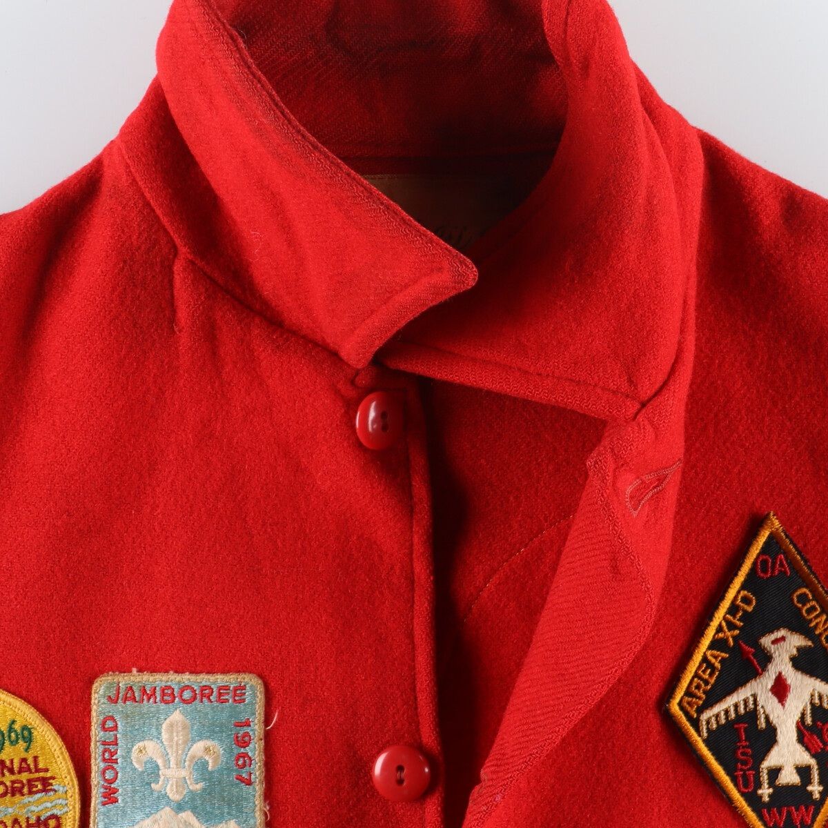 50~60年代 チペワ CHIPPEWA ワッペンカスタム ボーイスカウト ウールシャツジャケット メンズM ヴィンテージ /evb00339172cm身幅