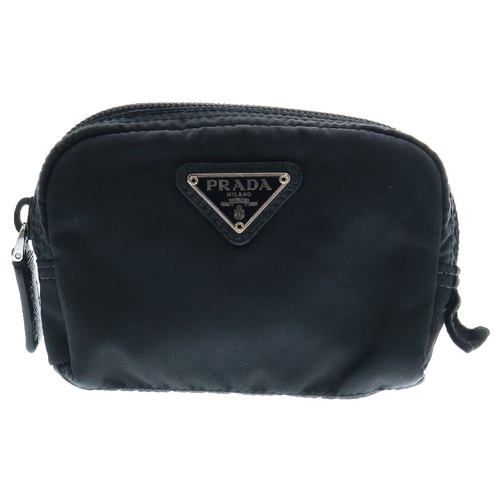 PRADA プラダ Re-nylon ポーチ 黒 ナイロン コスメポーチ トライアングルロゴ 1NA021