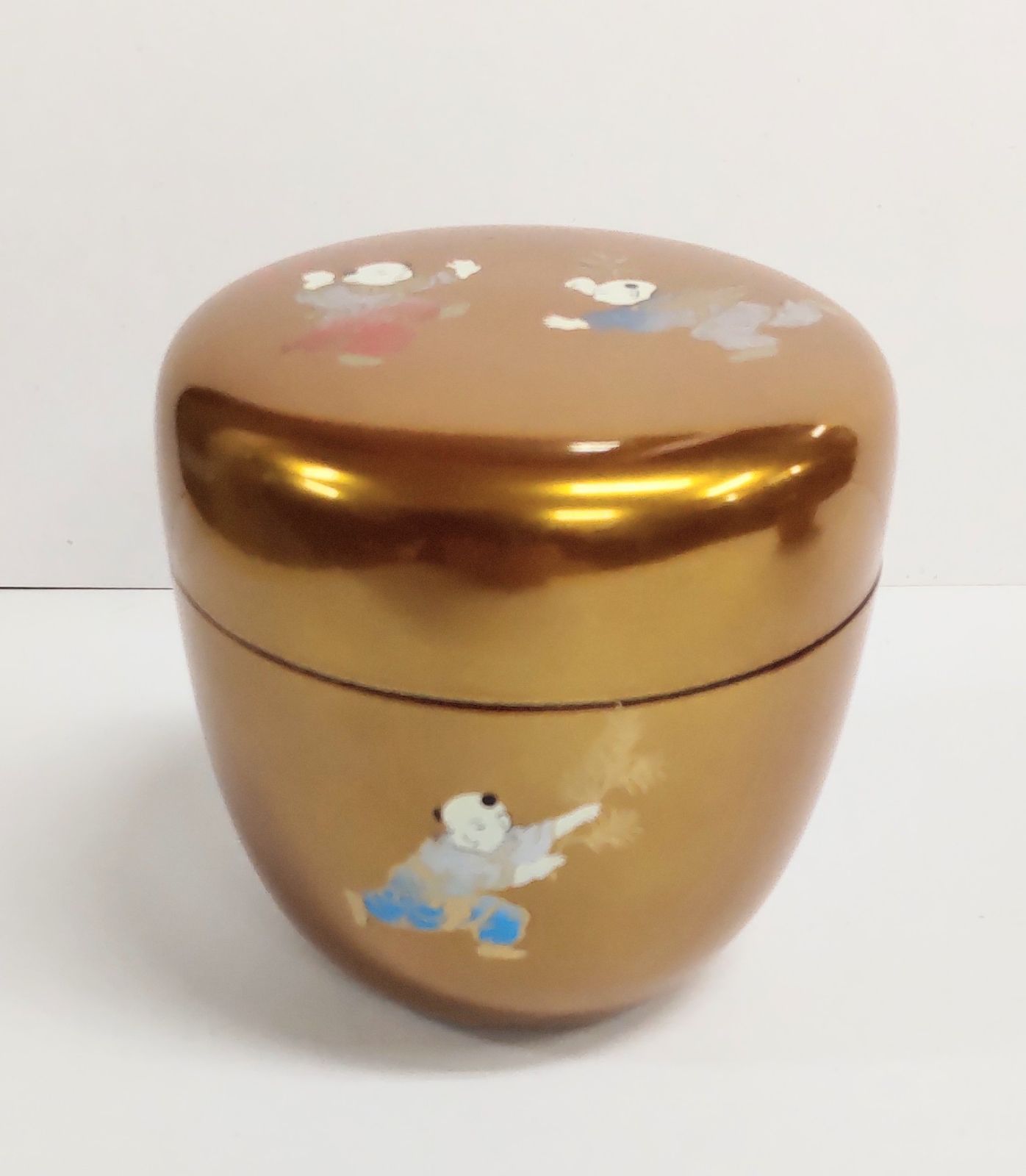 朱金地唐子蒔絵セット 樹脂製