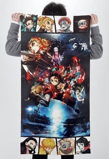 鬼滅の刃 ポートレイトバスタオル 劇場版 鬼滅の刃 無限列車編 キービジュアル サイズ タテ約600mm×ヨコ約1200mm