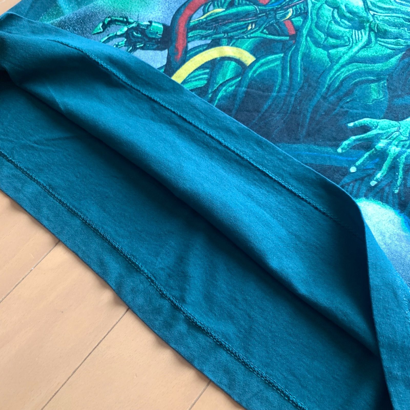 AKIRA 鉄雄覚醒オーバープリントTシャツ XL グリーンシルクスクリーン 