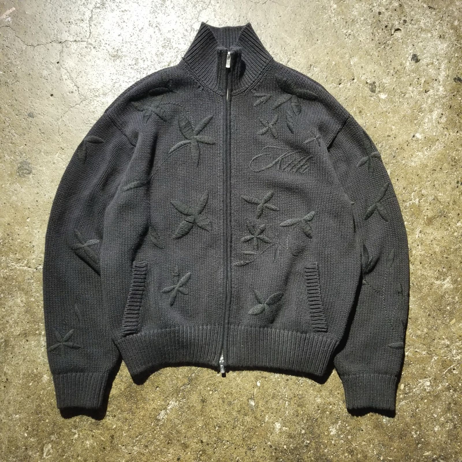 KITH 24aw Oversized Wyler Floral Full Zip Sweater S キス オーバーサイズ ジップアップセーター ニット