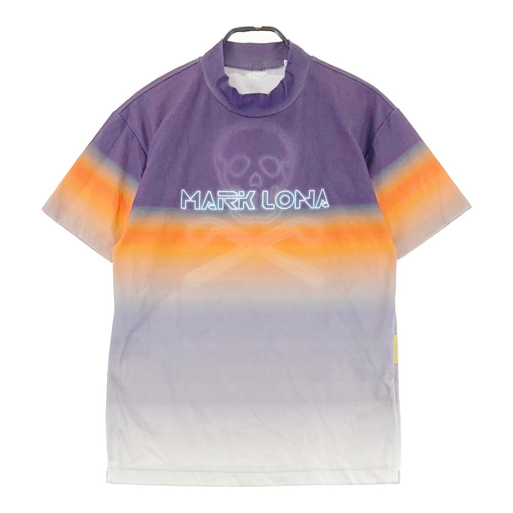 サイズ 44 MARK-LONA マークアンドロナ ハイネック 半袖Tシャツ ネオン パープル系 240101469280 ゴルフウェア メンズ ストスト