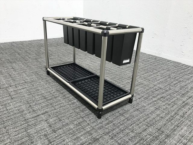 傘立て 40本用 L948C 折りたたみ傘用ポケット付 業務用 店舗用 オカムラ シルバー