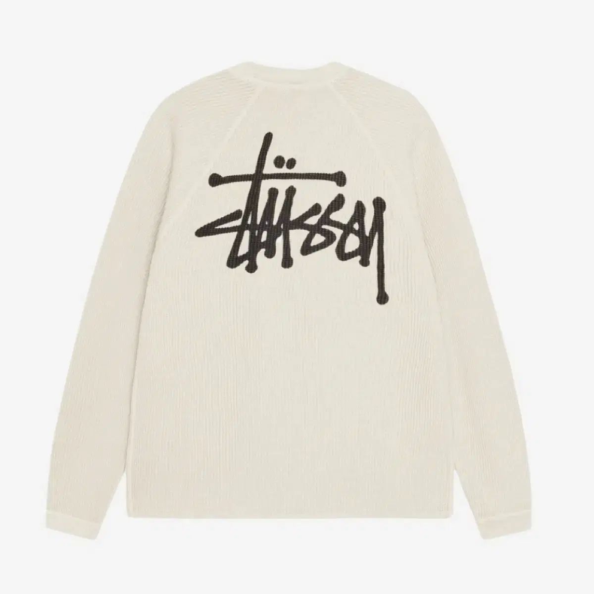 S STUSSY ステューシー ラグラン サーマル 長袖 クルー 見た