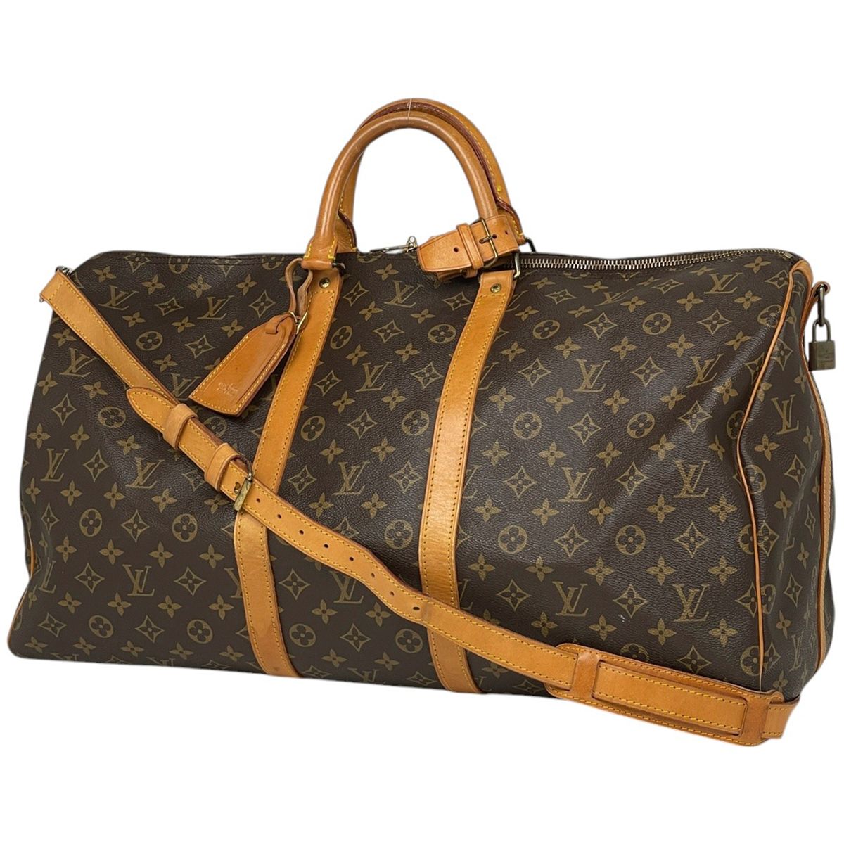 ルイ ヴィトン Louis Vuitton キーポル バンドリエール 55 2WAY ショルダーバッグ ボストンバッグ モノグラム ブラウン M41414 レディース