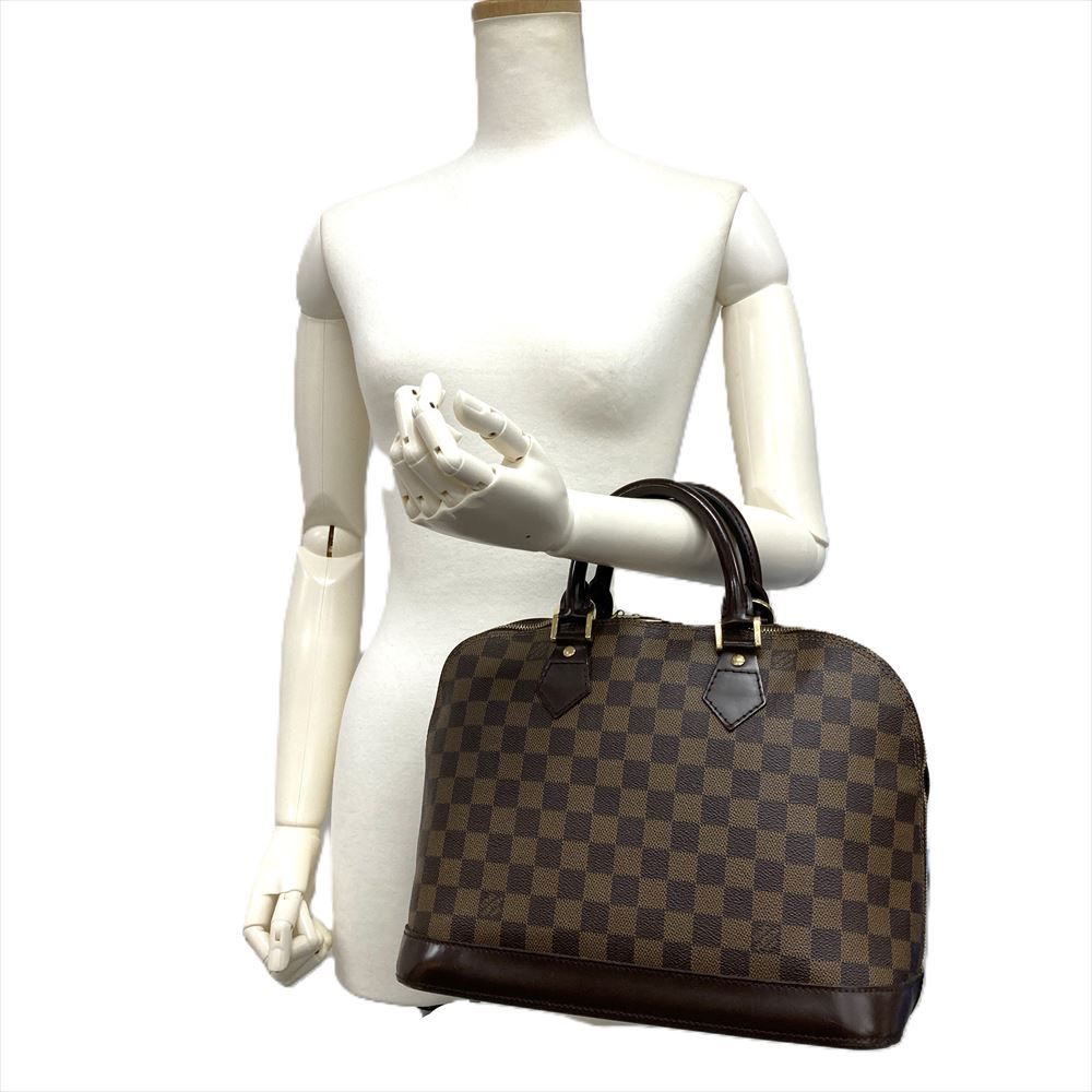 ルイヴィトン LOUIS VUITTON アルマPM ハンドバッグ ダミエ エベヌ N51131 ブラウン FL0075 ユニセックス