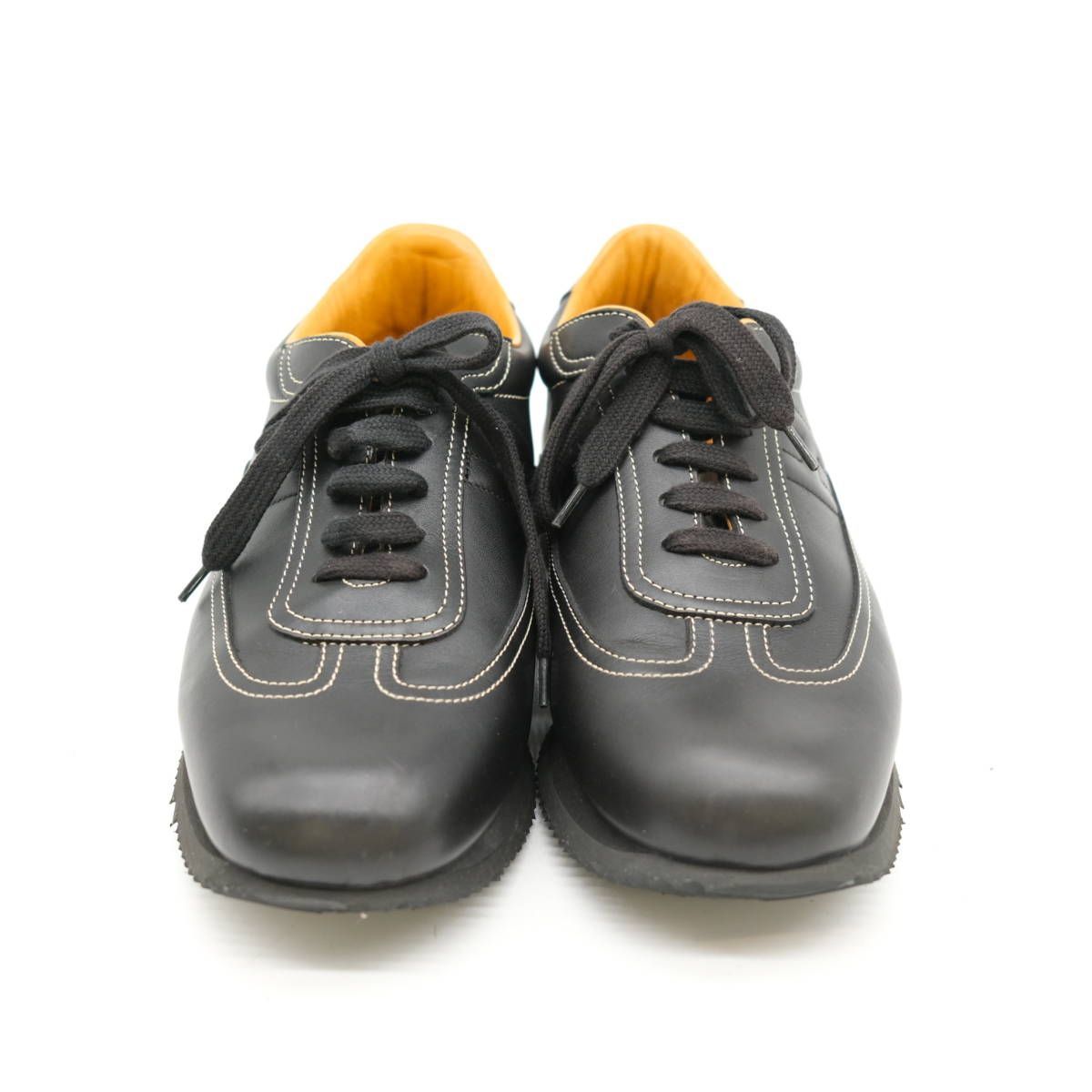 エルメス 靴 スニーカー レザー ブラック #40 1/2 約25.5cm