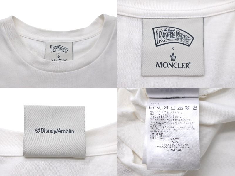 MONCLER モンクレール 半袖Tシャツ ディズニー ロジャー ラビット 