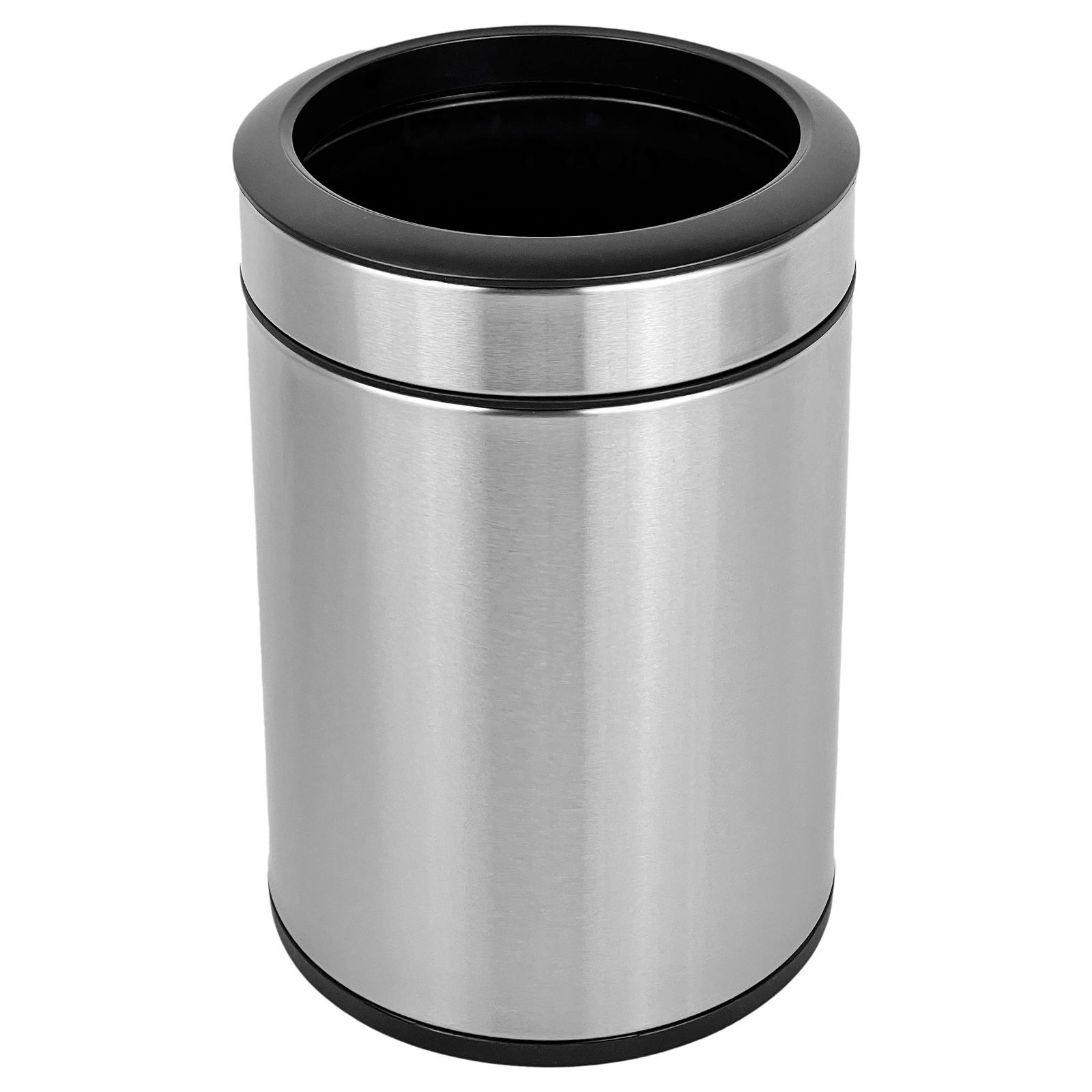 【数量限定】丸型 6l ごみ箱 蓋なし 袋が見えない ステンレス製 シルバー カラー シンプル おしゃれ ゴミ箱 ホテル オフィス ダイニングルーム リビングルーム KInGSUnS 寝室 トイレ 用