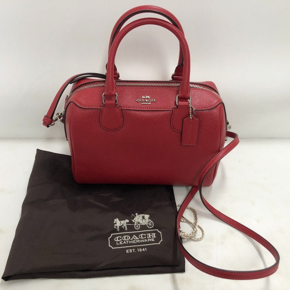 COACH コーチ ショルダーバッグ ハンドバッグ レッド 7011