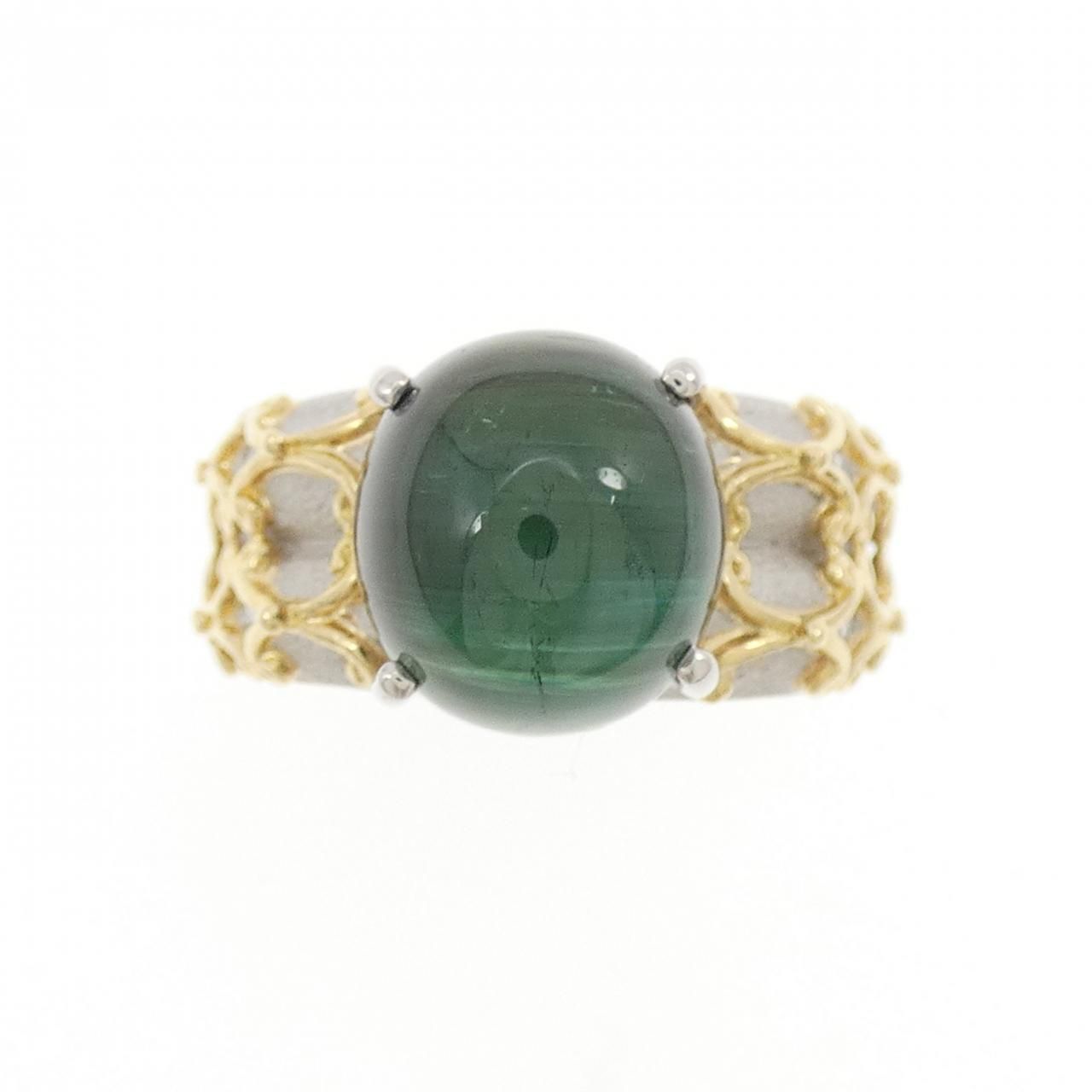 ヤマサキユミコ トルマリンキャッツアイ リング 8.18CT