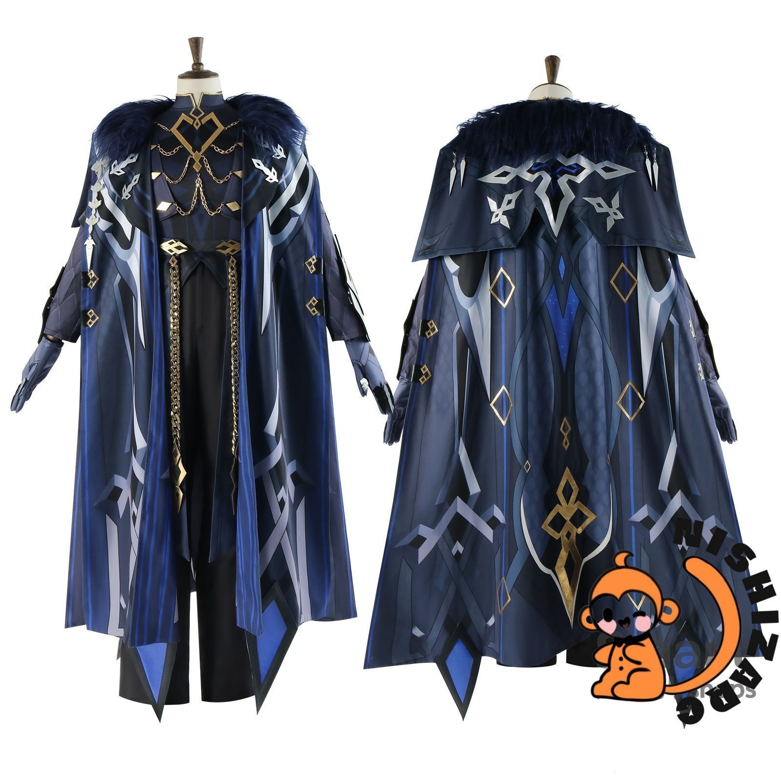 コスプレ 衣装 原神 カピターノ 愚人衆 隊長風 フルセット ゲーム アニメ キャラクター 仮装 メンズ M250912-3