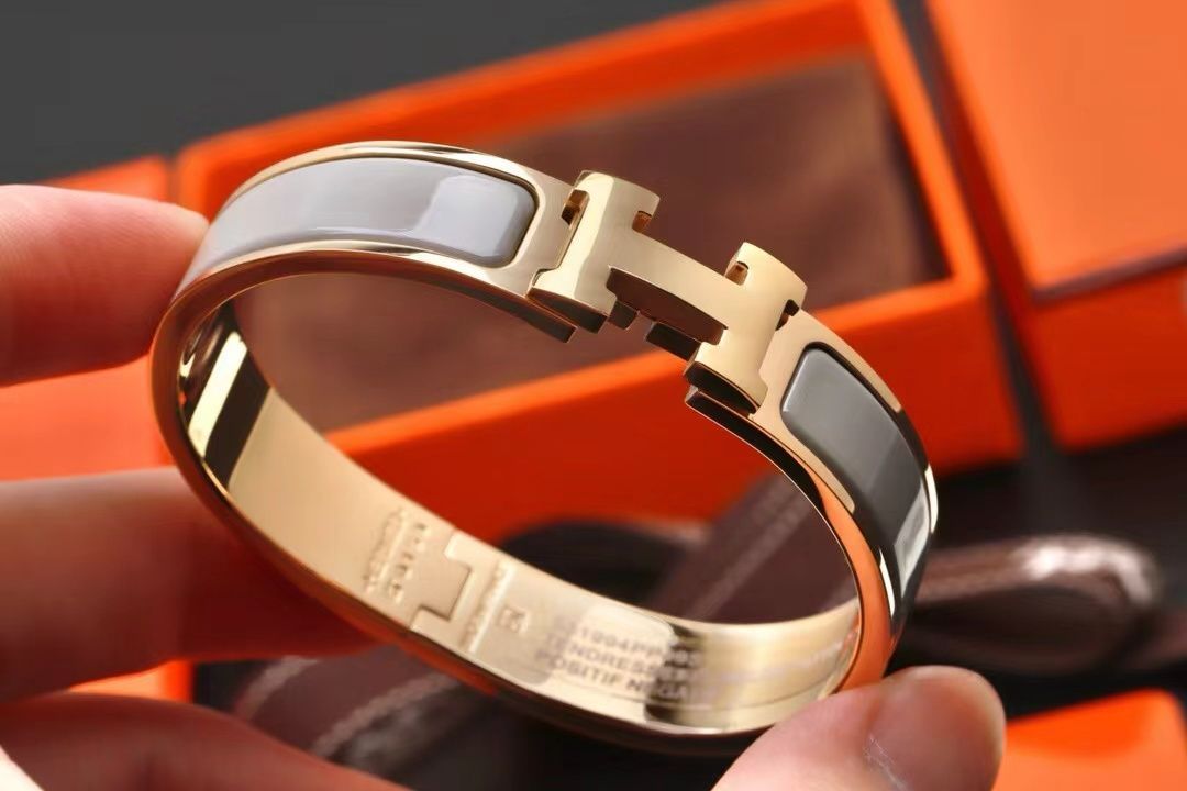 エルメス HERMES バングル クリックH PM レディース ブランド ラベンダー ゴールド金具