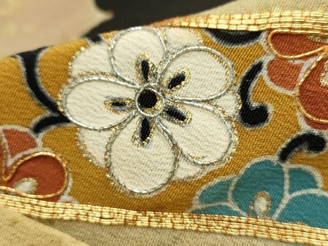 平和屋着物□豪華黒留袖 駒刺繍 笹竹花文 金彩 正絹 逸品 DAAW8944qa