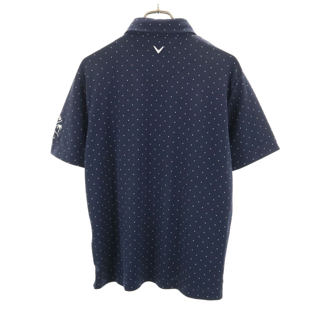 Callaway ネイビー ドット柄 ポロシャツ Callaway ネイビー ドット柄 ポロシャツ LL
