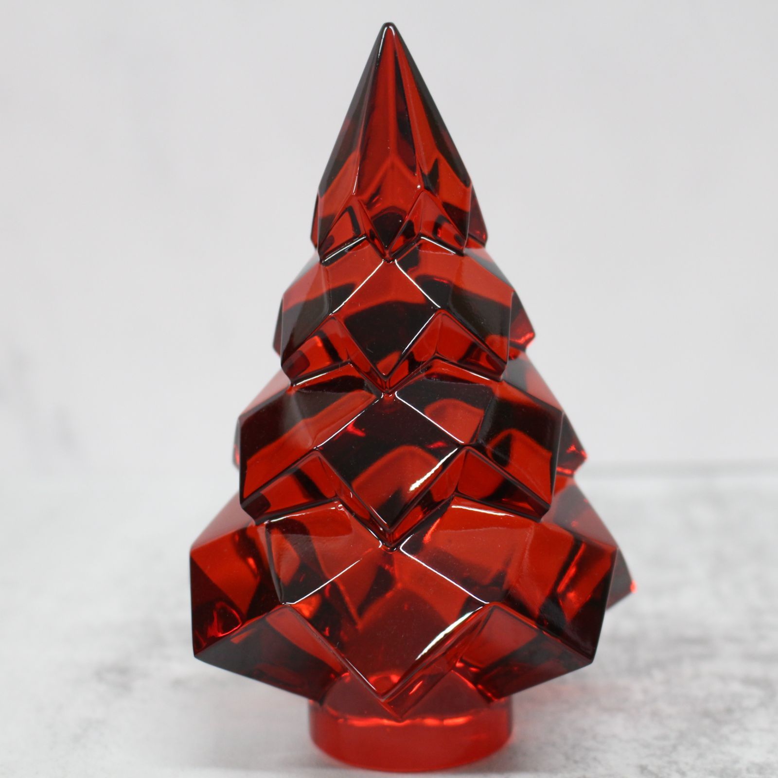 S317)【美品】Baccarat クリスマスツリー レッド 赤 クリスタル ノエル
