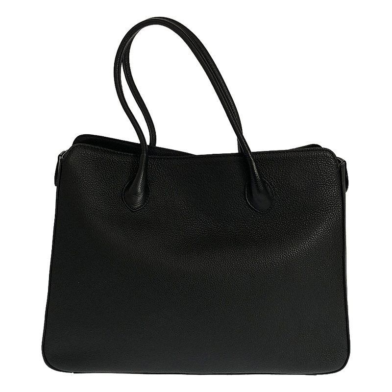 MAISON CANAU ブラックレザートートバッグ MAISON CANAU ブラックレザートートバッグ