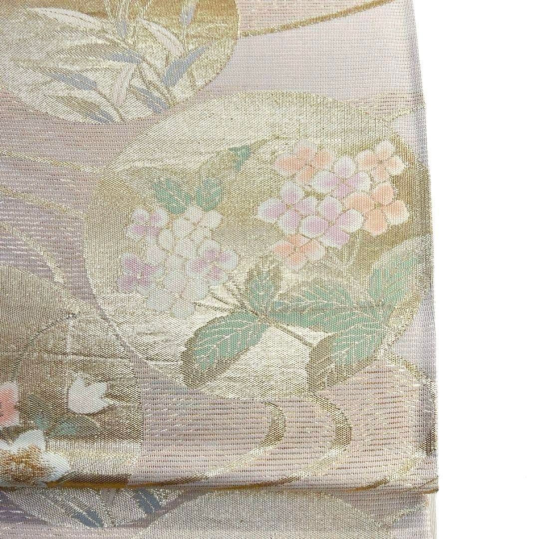 夏用　絽　観世水　紫陽花　桔梗　袋帯　着物　041a p 夏用 絽 観世水 紫陽花 桔梗 袋帯 着物 041a p - メルカリ