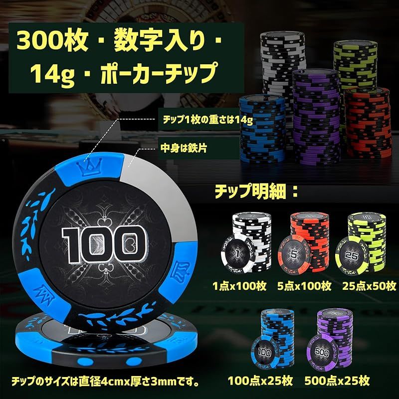 ポーカーセット 数字入り