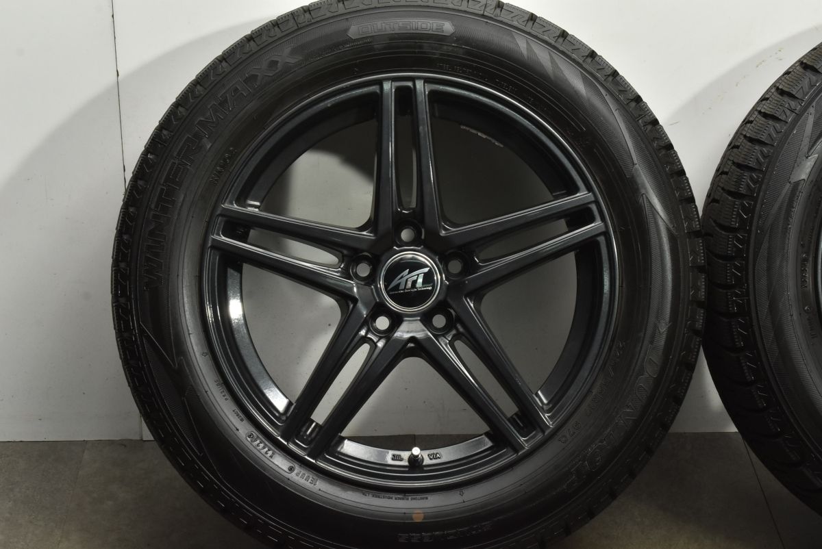アンティーク 2025年製 超バリ溝 AFT ZINC 17in 7.5J 35 PCD112 ダンロップ ウインターマックス WM02 225|55R17 アルテオン A6 アバント W213