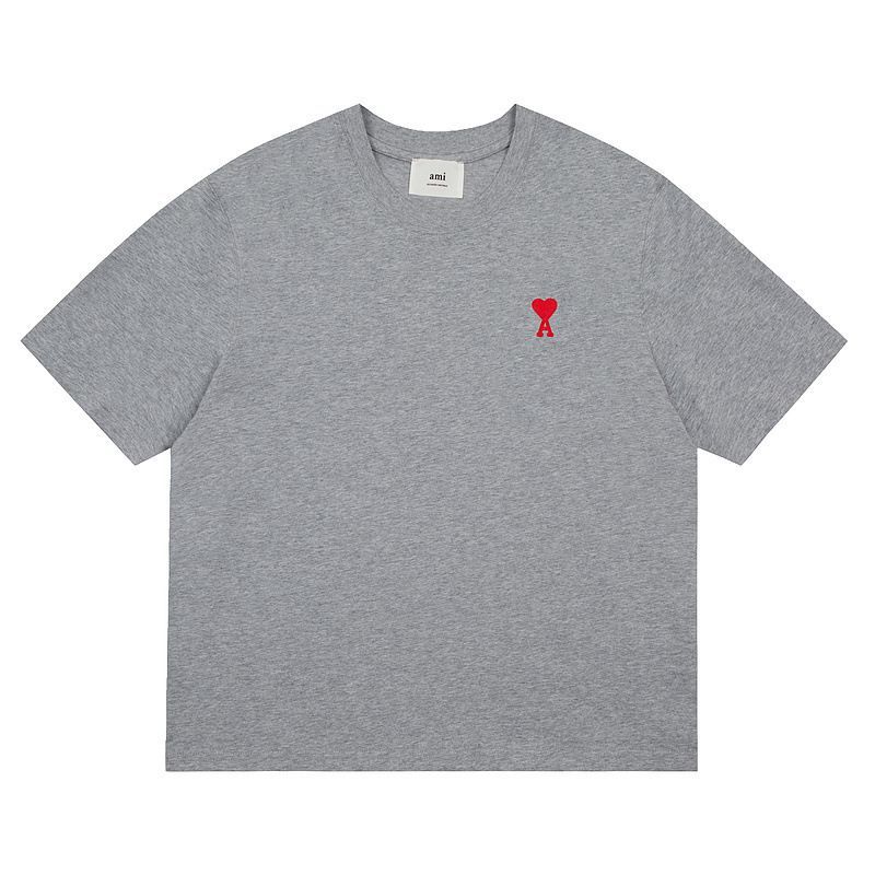 アミパリス 半袖 Tシャツ BFUTS005.726 ハートロゴ 刺繍 (AMI
