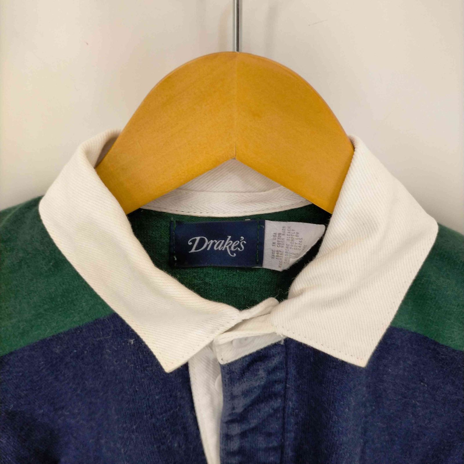 【希少】Drake's ラガーシャツ グリーン M 希少】Drake's ラガーシャツ グリーン M Drake's (Men) / ドレイクス