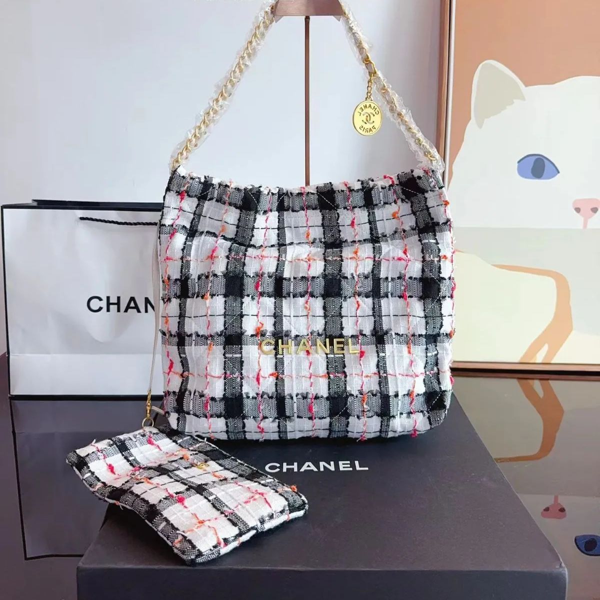 美品Chanelシャネル ショルダー バッグ ピンクトートバッグ