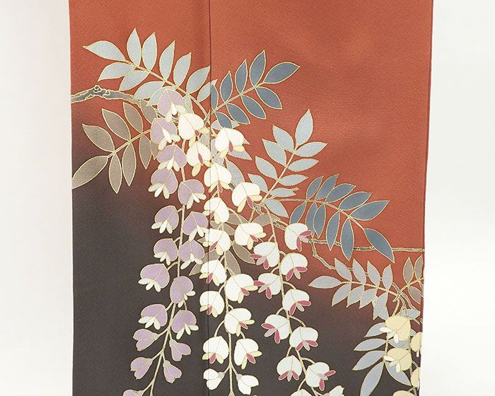 訪問着 正絹 染色作家 草野一騎作 身丈176cm 裄丈72cm トールサイズ