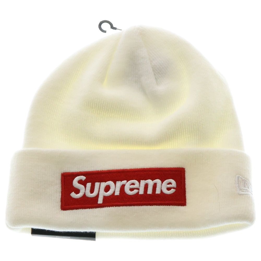 SUPREME シュプリーム 23AW × New Era Box Logo Beanie ニューエラ ボックスロゴ ビーニー 帽子 ホワイト