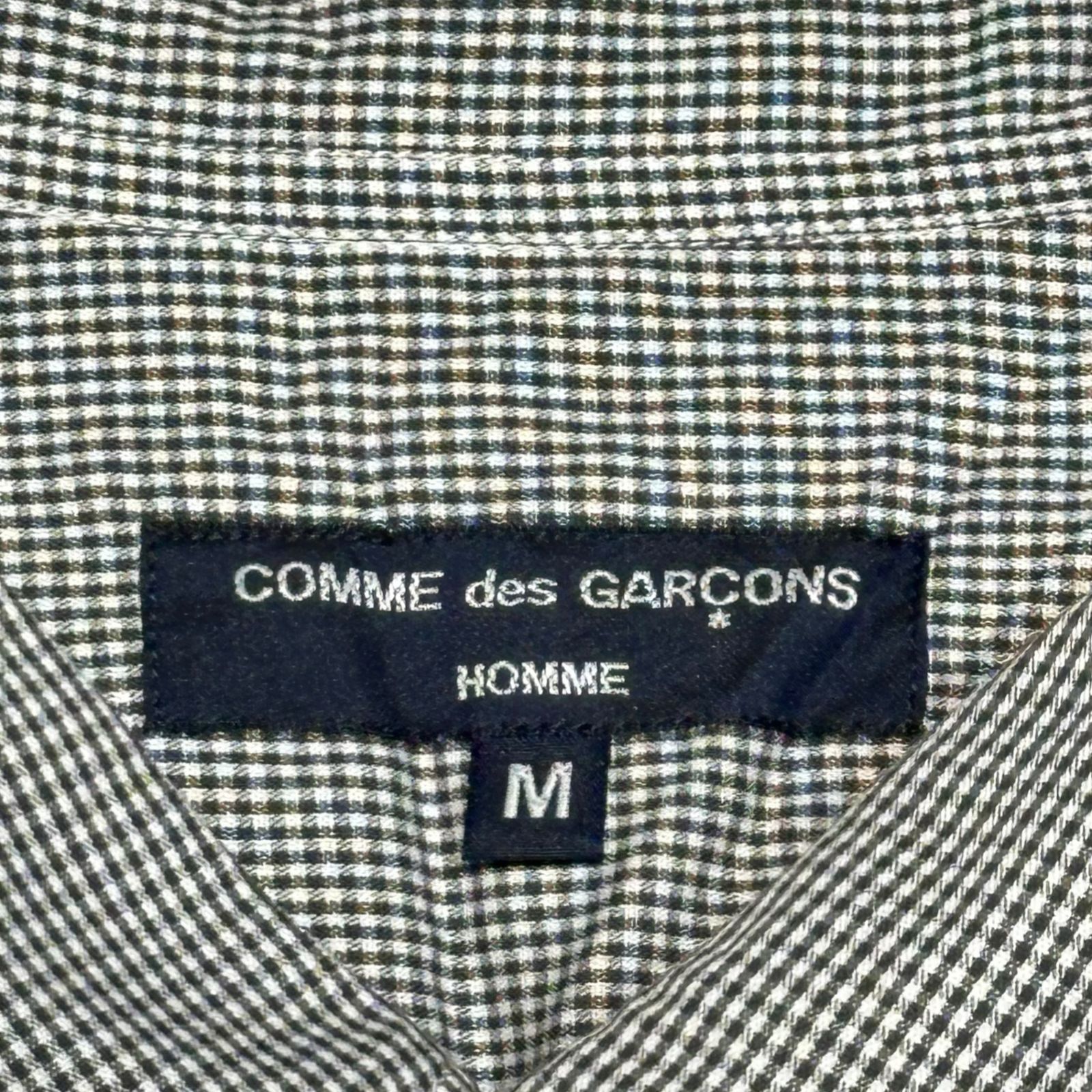 COMME des GARCONS HOMME(コムデギャルソンオム) 21AW Pleated micro check L/S poly cotton shirt プリーツ加工 マイクロチェック 長袖 ポリ コットン シャツ HH-B008 ブラック
