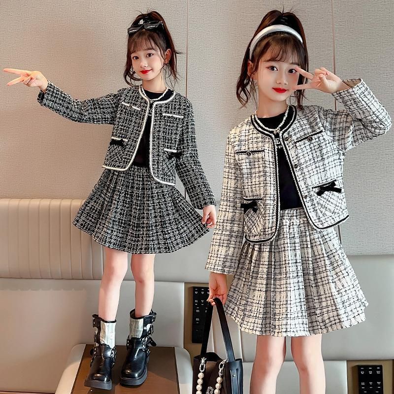 全 ジャケット＋スカート 2点セット 女の子 スカートセット スーツ フォーマル セットアップ セレモニー 卒業式 子供服 フォーマル スーツ 入学式 スーツ キッズスーツ スーツセット 48