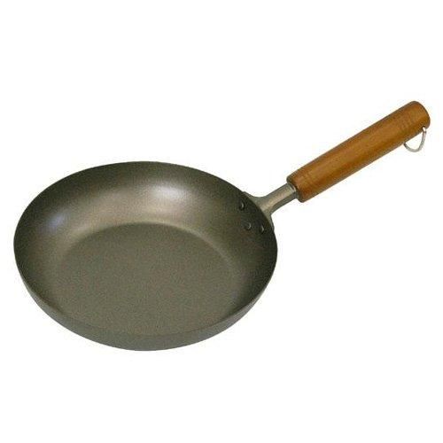 長谷元 純チタン 木柄フライパン 22cm 本体-チタン 柄-木 日本 AHLJ822