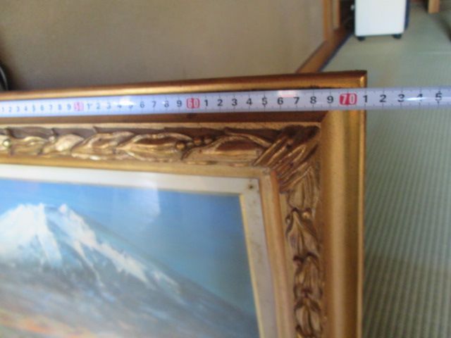 南克之【桜島】油彩画 肉筆画