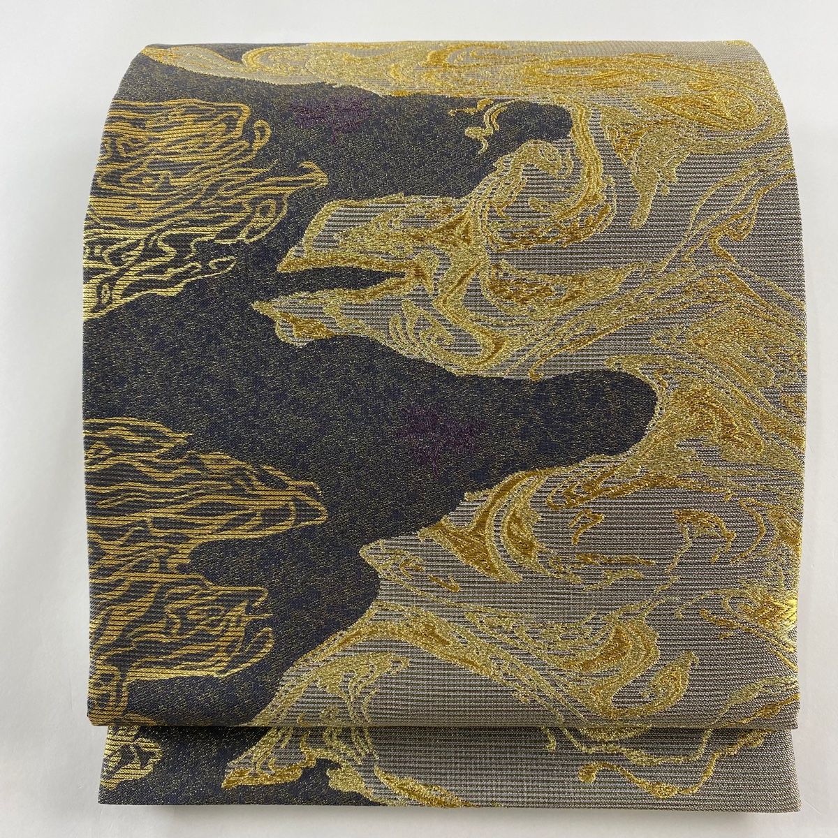 【E20】着物 鈴乃屋 正絹 六通袋帯 金糸 美品 E20】着物 鈴乃屋 正絹 六通袋帯 金糸 美品