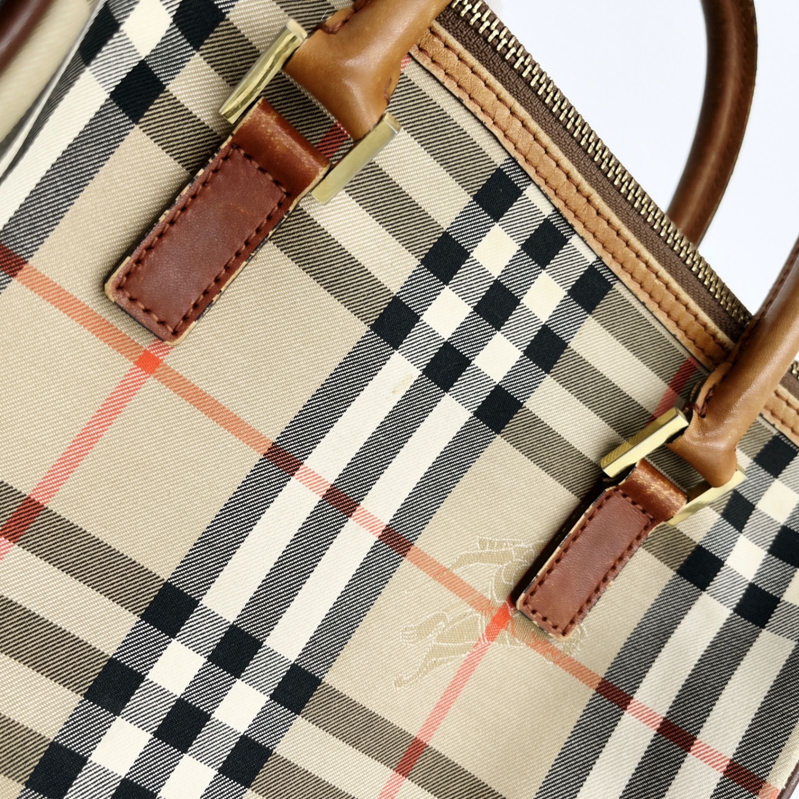 ヴィンテージ オールド 希少 レア BURBERRY バーバリー ノバチェック シャドーホース ハンドバッグ クラシックチェック ミニボストン バッグ カバン 鞄 BAG SM-1